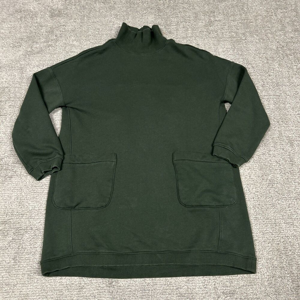 Pomander Place TuckerNuck Porter Sweatshirt Dress Womens Small Green Pockets